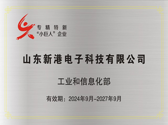 國(guó)家級(jí)專(zhuān)精特新“小巨人”企業(yè)